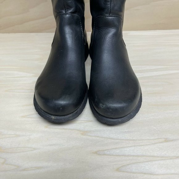 Born Womens Minnola Black Leather Knee High Riding Boots Back Zip Size 8.5 - Picture 3 of 9